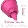 Sex Toy Massagebaste Drop Shipping Rose Form Zunge vibrieren Klitoralsaugen vibrieren Vagina Spielzeug Vibrator für Frau