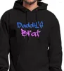 Men's Hoodies Daddy's Brat Gothic Pastel Slime Design Fleece Hoodie Men's Comfortable And Customizable Sweatshirts