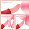 Massager di giocattoli sessuali rosa la lingua realistica leccata clitoride stimolazione capezzoli potenti stimolatori vibratori giocattoli adulti per donne coppie