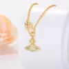 Collane di perle Pin Saturno Collana a sospensione in perline Women Diamond Copper 18K Designer oro Plode Gioielli Clavicle Madre di Pearl 3879692