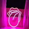 ナイトライトが鉛を吸う唇ネオンライトUSBパワーセクシーなパブパーティーウォールベッドルームアート装飾部屋の装飾