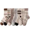 Men's Socks Winter Casual Comfortable Thick Plush Original Middle Tube Man Cotton Hosiery Coral Fleece