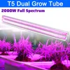 T5 Dual Full Spectrum Grow Lights Tube BULB 2000W LED GROW Lighting Plant Veg Lamps For On/Off Pull Chain inkluderade Oemled