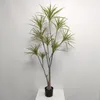 Decorative Flowers Large Artificial Dragon Blood Tree Tropical Jungle Palm Plant False Tall Basin Home Garden Living Room Bedroom Decoration