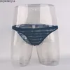 Cuecas pura malha de malha de malha sexy mass de calcinha de biquíni de biquíni Ultra Men listrado Mini Hombre de Cueca Gay listrado