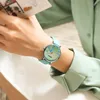 Wristwatches Antique Quartz Watch Ladies Elegant Women's Watches Two Tone Strap Landscape Painting Dial Waterproof Clock Relogio