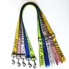 Ontwerper Hondenriemen Sterk Duurzaam Nylon Hondentraining Leash Jacquard Letterpatroon Trekkabel 4 voet/5 voet lang 3/4 inch 1 inch breed voor kleine en middelgrote grote honden