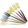 Flatware Sets 30Pcs Pink Silver Cutlery Set Knives Fruit Cake Fork Tea Spoon Dinnerware Stainless Steel Kitchen Silverware Tableware