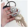 H￤nghalsband J051 Bigbing Fashion Jewelry Crystal Flower Chain Tassel Necklace