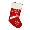 Kerstdecoraties Kousen 19 inch Classic Red and White Pluche Stocking Candy Gift Bag voor Family Holiday Kerstfeestje