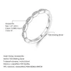 Cluster-Ringe Edelsteinballett 1,2 mm halbe Ewigkeit Art-Deco-Moissanit-Ring 0,08 ct EF Farbe 925 Sterling Silber Ehering für Frauen