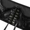 B￤lten Kvinnor Leisure Chest Support Vest Metal Buckle Pet Pu Leather Tight Montering Camisole Blouse f￶r Female Black S M L