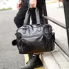 Duffel Bags Fashion Street Pu Men's Bag Messenger Mensageiro Travel Black Portable Leisure Motorcycle