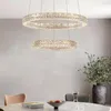 Lampadari Moderni 2 strati Lampadario di cristallo Plafoniere Oro cromato Soggiorno Decorazione Sala da pranzo