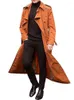 Męskie okopy płaszcze jesienne wiosna mężczyźni długi szczupły płaszcz dwurzędowy wiatrówek lapowy męski projekt mody cienki kurtka