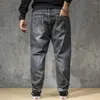 Pantalones vaqueros de moda para hombre, pantalones vaqueros informales de talla grande para hombre, pantalones holgados holgados, ropa informal estilo Hiphop Harem 44 46