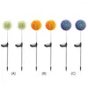 2 stks LED Solar Light Dandelion Flower Ball Lawn Stake Lamp Garden Art Decoratie voor Holiday Wedding Fairy