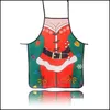 Förkläden 50x70 cm juldekorationer för Home Santa Claus förkläde Xmas Decor Noel Navidad Nyårsgåva Drop Delivery NerdsRopeBags500MG DHWT1