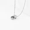18k gouden dubbele ring kettingontwerper Dames hanger meisje Valentijnsdag cadeau 316L roestvrijstalen sieraden fac250v