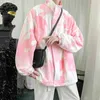 Herrjackor Autumn Tie Dye Jacket m￤n mode casual tryckt sp￥r herr streetwear hip hop l￶st bombplan outwear m-2xl