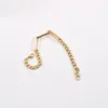 Charm Bracelets Cuban Chain Paper Pin Mixed Bracelet Stainless Steel For Women Trendy Jewelry Wholesale