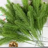 Flores decorativas 5/10pcs de natal pinheiro agulha de agulha artificial pacote de grinaldas DIY Pacote de presente decoração de casas de natal ornamentos de árvores