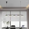 Chandeliers Modern Led Chandelier For Dining Room With Spotlight Kitchen Long Table Black Ceiling Hanging Pendant Lamp Neutral Light Decor