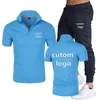 Men's T Shirts Men's T-Shirt Short Sleeve Summer POLO Casual Lapel Sweatshirt Solid Color Top Custom Logo
