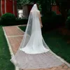 Voile de mariée robe de mariée en gros perles 3m voile de luxe longue queue ZD145