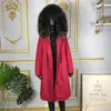 Women's Fur Women's & Faux Women Coat Jacket Parkas Genuine Fashion Luxurious Real Raccoon Collar Hooded Windproof High Quality