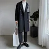 Men's Trench Coats Men Korean Streetwear Commute Fashion Long Loose Casual Vintage Coat Windbreaker Jacket Male Outerwear Overcoat