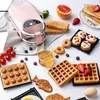 Ekmek Yapımcıları Elektrikli Sandviç Maker 5 İçinde 1 Zamanlı Waffle Çok Fonksiyonlu Kahvaltı Makinesi Ev Izgara