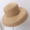 Berretti Summer Lady Cappello di paglia pieghettato Donna Hepburn Style Casual Sun Tesa larga Cappellino floscio Holiday Beach Casquette Gorros