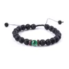 8mm Natural Lava Stone Handmade Rope Braided Charm Bracelets For Men Women Lover Adjustable Beaded Party Club Jewelry