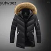 Herren Daunen Herren Mode Kleidung Winter Parkas Männer Freizeitjacke Dicker Pelzkragen Warmer Mantel Outdoor Jacekt Winddichte Mäntel Kleidung