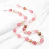 Choker Multi Tourmaline Crystal Necklace Statement Women Watermelon Faceted Round Beads Stone Chain Jewelry 18inch A794