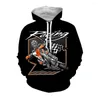 Męskie bluzy bluzy jumeast 3d Anime Motorcycle Rider Drip kaptura YK2 workowate tokio moda pullover z kapturem szynty ubrania dla mężczyzn