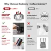 Grinhador de café manual Rodanny Grinder elétrico FIDADE AUTRIMÁTICO MILHO MACHINE DE Espresso portátil para o Cafe Home Travel Recarregável 220930