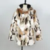 Women's Fur Faux Women Coat With Contrasting Imitation Autumn Winter Jacket Short Outwear 6Q5507