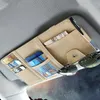 Auto-organisator Zon Visor Space Saving Multifunctioneel Gemakkelijk aan te brengen Faux lederen kaart Document opbergpocket portemonnee voor SUV