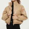 Trench de trincheira feminina Mulheres grossas de inverno Moda curta de couro pu