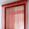 Cortina 100 200 cm Janela de porta pendurada decoração de forma de coração Partição Vestíbulo de parede Cortinas de cordas para sala de estar