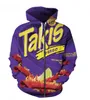 2023 Nouveau Hallowmas 3D Femmes Hommes Survêtement Pull Harajuku Zipper Date Snacks Takis Funny Stare Zip Hoodies Sweat à capuche imprimé Sweat-shirt pour hommes