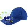 Berets Hat toppade solenergi Fan unisex sommar utomhussporter f￶r cykling camping Inga batterier kr￤vs