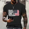 T-shirts pour hommes été décontracté hommes drapeau européen et américain Style 3D imprimé T-shirt rue mode chemise à manches courtes grand