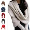Scarves WInter Arrival Women Lady Knitted Sweater Tops Cotton Blend Scarf With Sleeve Wrap Warm Shawl