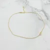 Choker Sideways Initial Necklace Personalized Gold Letter Perfect Gift For Her Mom Gifts