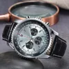 Men Top Luxury Brand 1884 Quartz Wristwatch Leather Strap 6 Pin Chronograph Calender Rotating Case Watch Clock Relogio Masculino30l