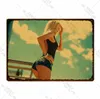 Hot Butt Sexy Girl art painting Metal Tin Plates Big Ass Model Tin Sign Posters Motivational Pub Bar Sign Man Cave Metal Wall Decoration Plaques size 30X20CM w02