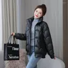 Women's Trench Coats Glossy Short Woman Winter Jackets Fashion Padded Clothes Students Snow Wear Warm Waterproof Wadded Coat Female